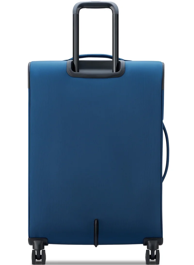 UNITED COLORS OF BENETTON  Color Block 69 Cm 4-Double Wheeled Softside Expandable Check-In Luggage Trolley Case - Navy  | Best Price UAE